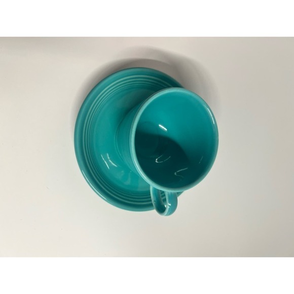 Four (4) sets of Fiesta Ware teacups and saucers - Set of 4 - Picture 2 of 8